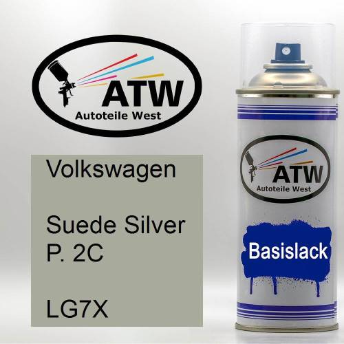 Volkswagen, Suede Silver P. 2C, LG7X: 400ml Sprühdose, von ATW Autoteile West.